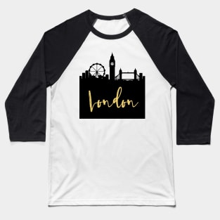 LONDON ENGLAND DESIGNER SILHOUETTE SKYLINE ART Baseball T-Shirt